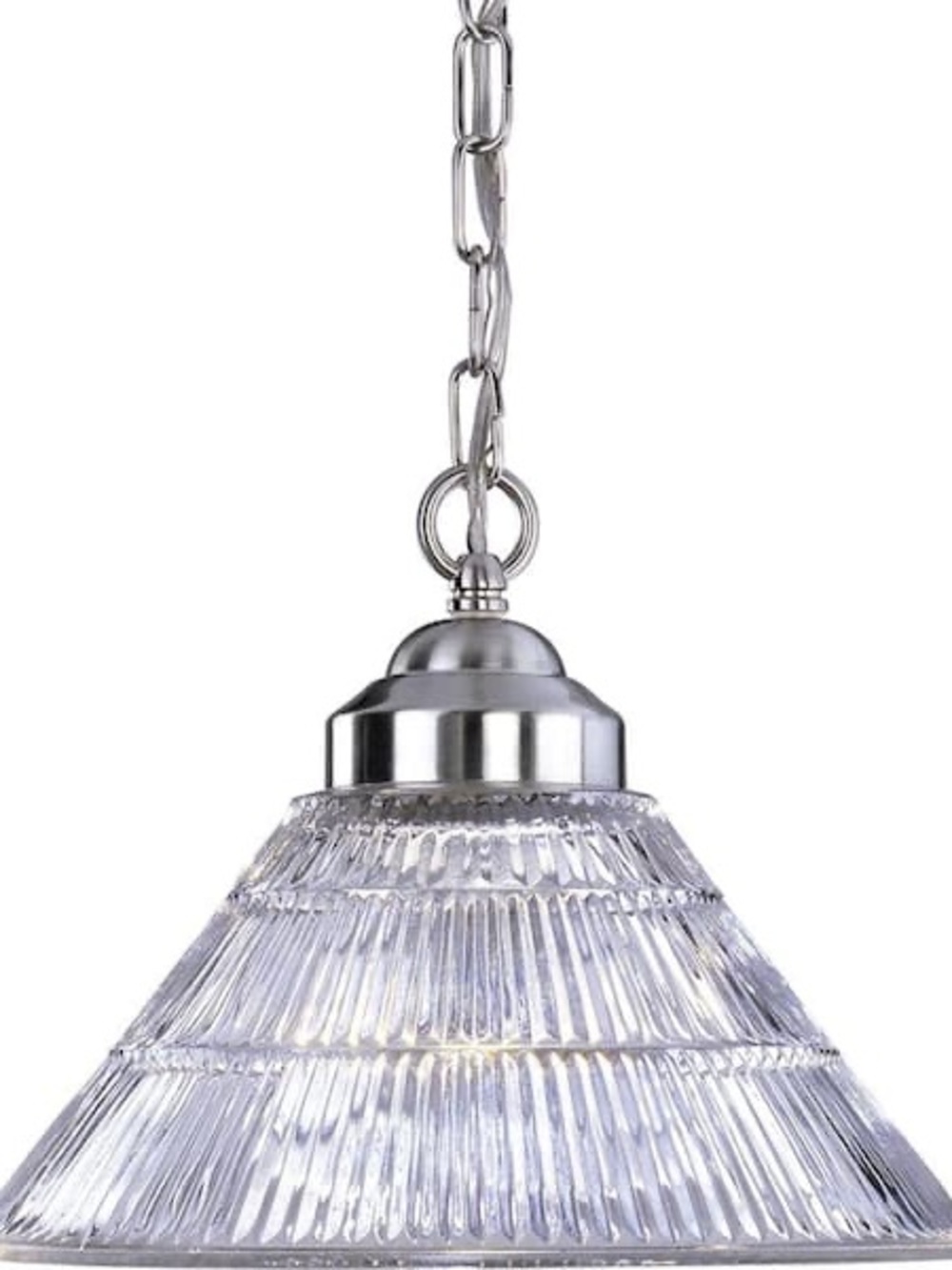 Glass Tiered Pendant Light in Silver